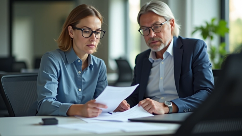 Finanzberater erklärt Versorgungsoptionen anhand von Dokumenten