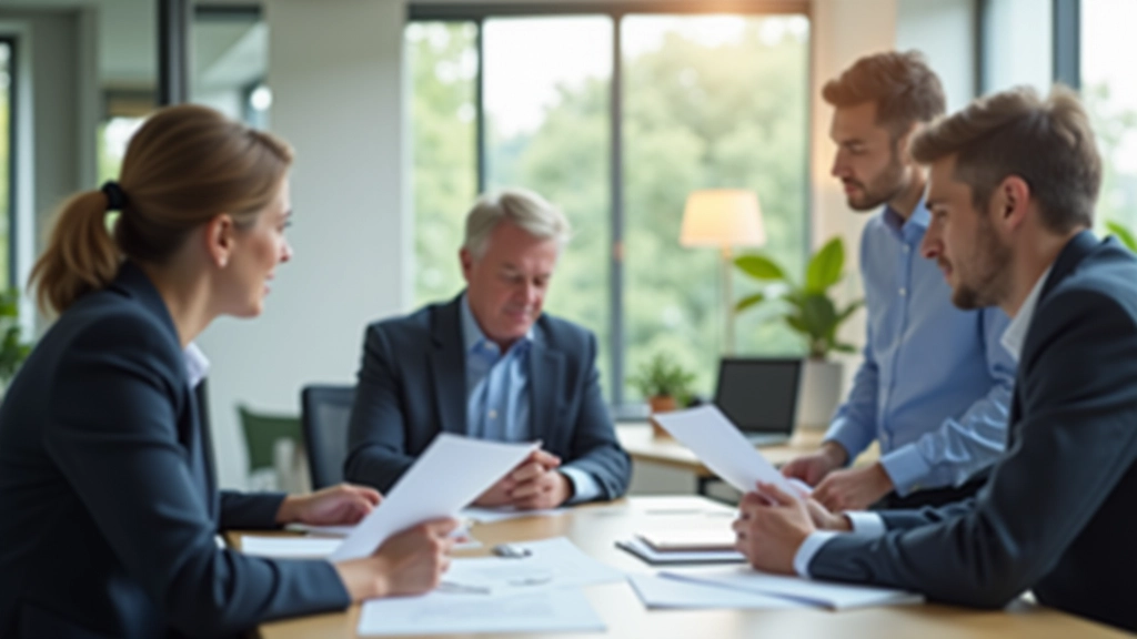 Unser Team diskutiert Versorgungslösungen mit Kunden in einer modernen Büroumgebung